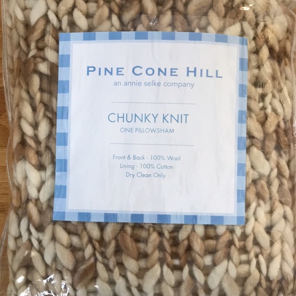 Pine Cone Hill chunky knit pillow shams - Picture 2 of 2